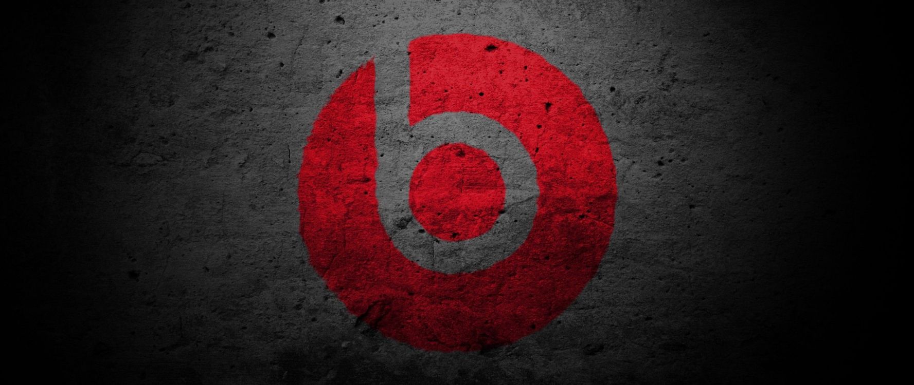 Logo, Red, Circle, Graphics, Beats Electronics. Wallpaper in 2560x1080 Resolution
