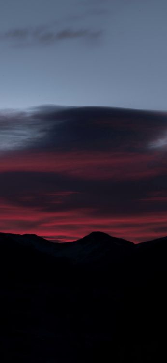 Cloud, Atmosphäre, Afterglow, Orange, Naturlandschaft. Wallpaper in 1080x2340 Resolution