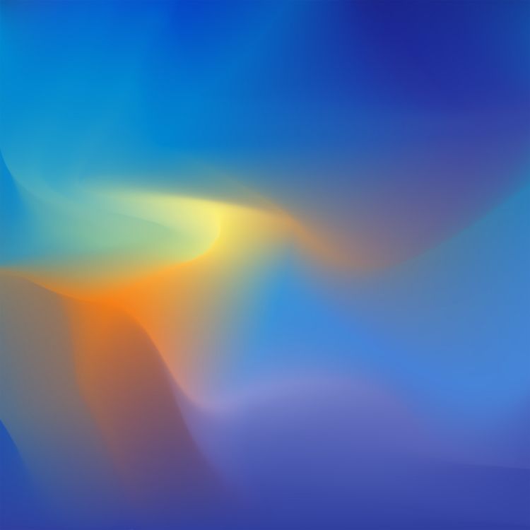 Ilustración de Humo Azul y Amarillo. Wallpaper in 2880x2880 Resolution