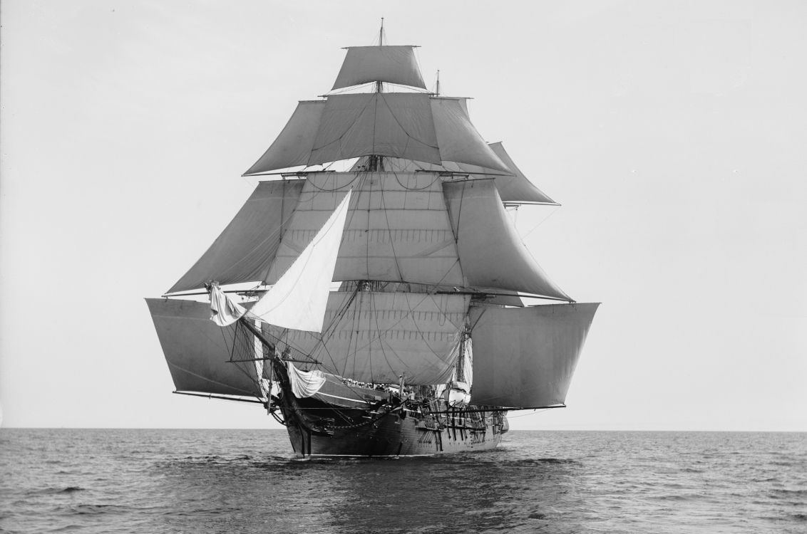 扬帆, 高船, Barquentine, 船只, 单桅帆船的战争 壁纸 4500x2980 允许