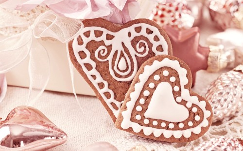 Image heart, dessert, biscuit, gingerbread, icing