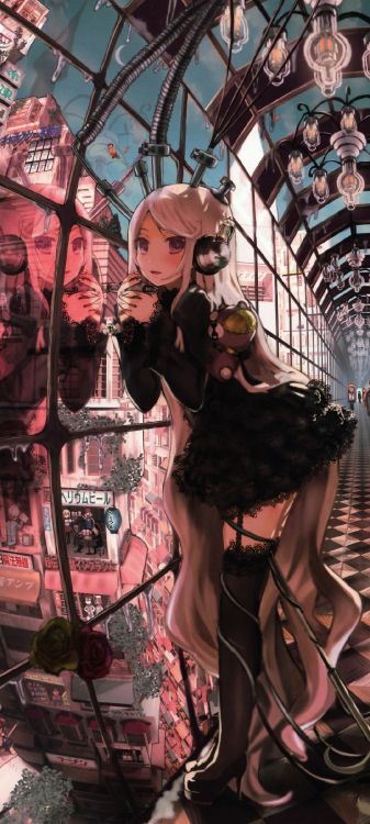 Kunst, Digitale Kunst, Cartoon, Cool, Lange Haare. Wallpaper in 1080x2400 Resolution