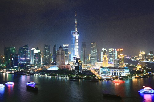 Image city skyline during night time