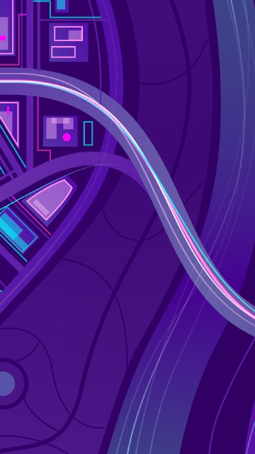 Image 1980s, vaporwave, map, illustration, vector graphics