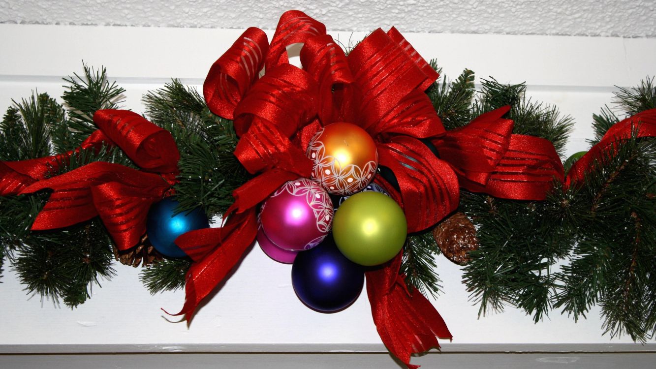 christmas decoration, christmas, christmas tree, cut flowers, christmas lights