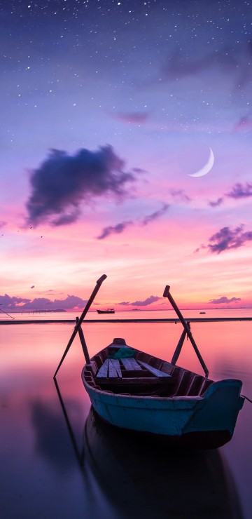 Image ship, boat, smartphone, apples, cloud