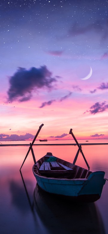 Image ship, boat, smartphone, apples, cloud