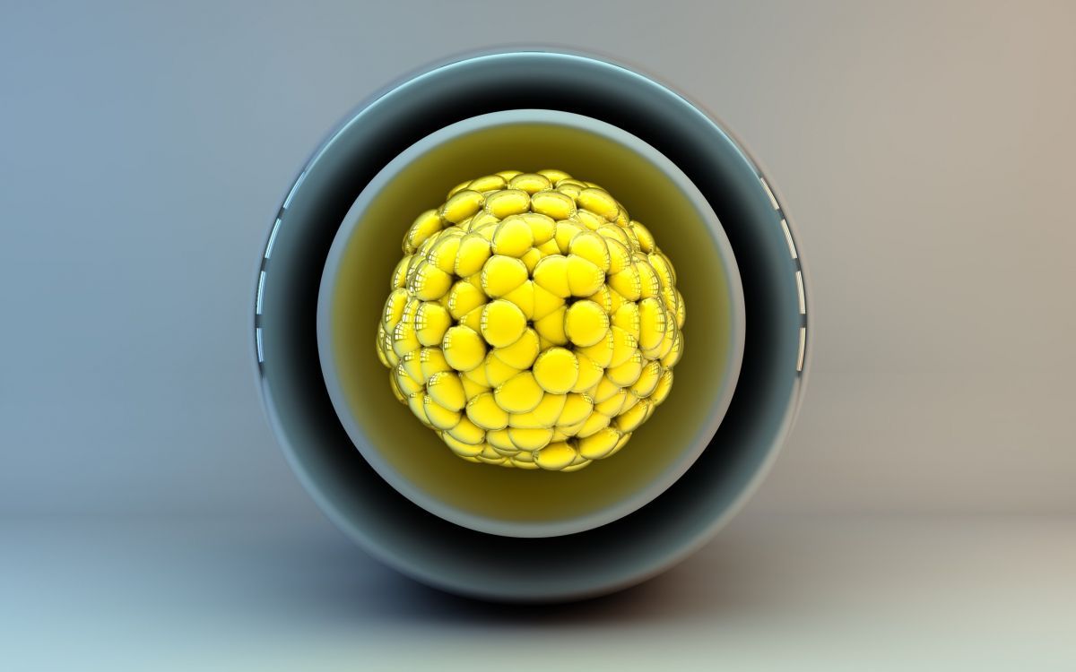 Perles Jaunes Dans un Bol en Céramique Blanc et Bleu. Wallpaper in 2560x1600 Resolution