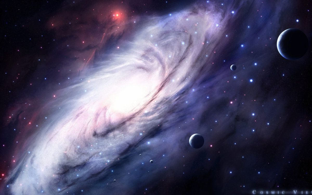 Ilustración de Galaxia Blanca y Negra. Wallpaper in 1920x1200 Resolution