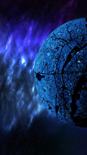 Image black and white planet illustration