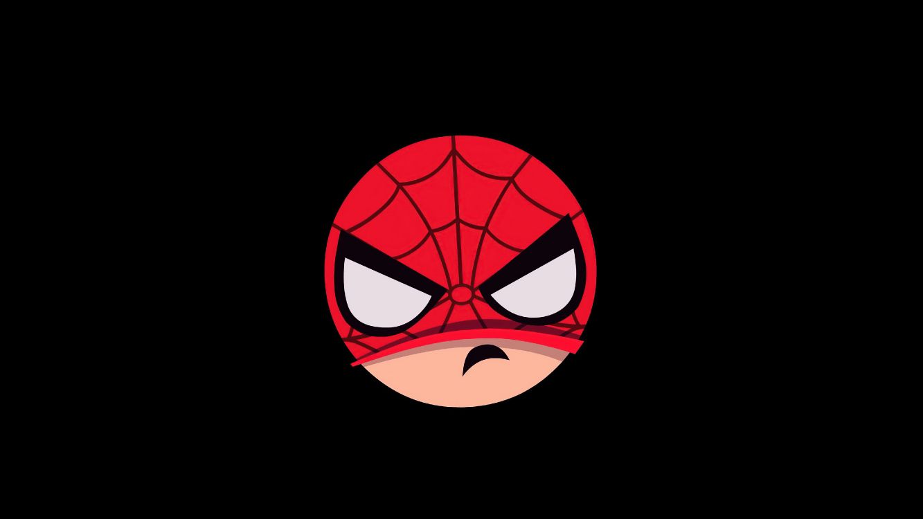 Spiderman, Spiderman Wütendes Logo, Spider-man, Superhelden, Peter Parker. Wallpaper in 5120x2880 Resolution