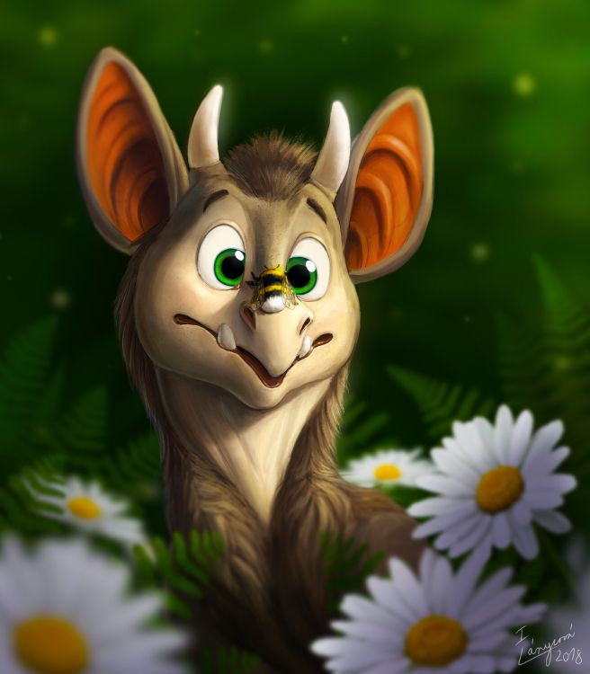 Braune Und Weiße Tierzeichentrickfigur. Wallpaper in 3071x3508 Resolution