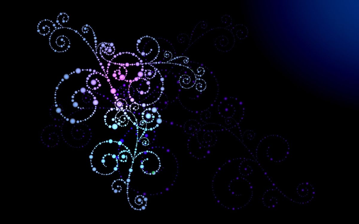 Ilustración Floral Morada y Negra. Wallpaper in 1920x1200 Resolution