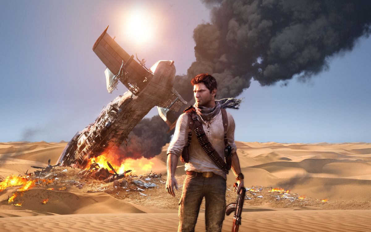 Uncharted 3 Drakes Deception, Uncharted Drakes Fortune, Naughty Dog, Playstation 4, Désert. Wallpaper in 3840x2400 Resolution