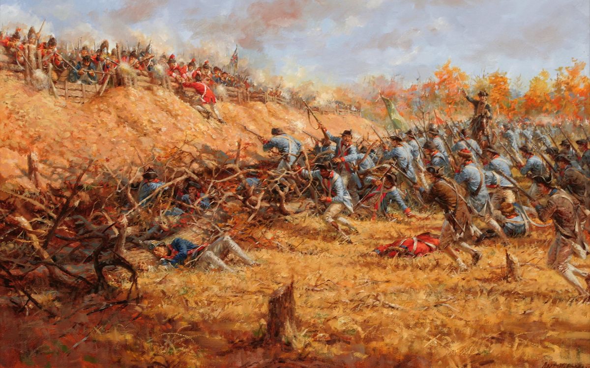 Amerikanischer Unabhängigkeitskrieg, Amerikanische Revolution, Schlacht, Malerei, Gras-Familie. Wallpaper in 2880x1800 Resolution