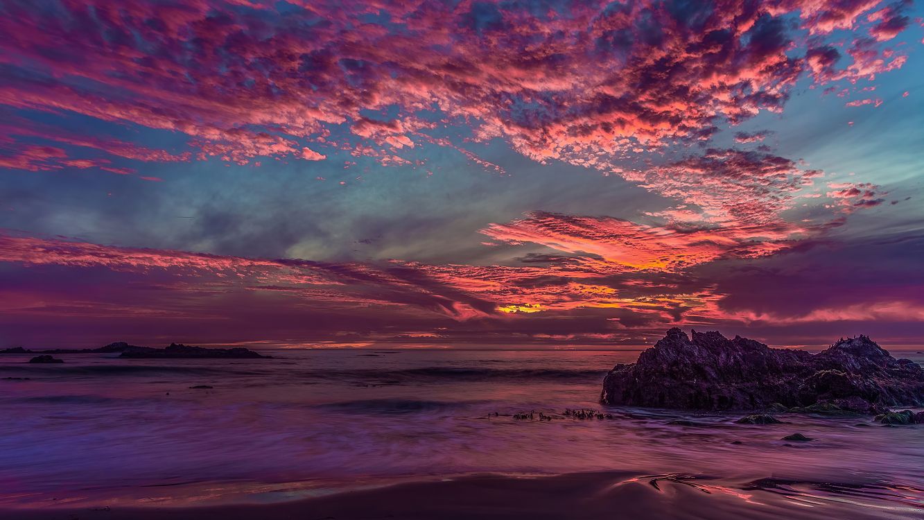 cloud, water, atmosphere, natural landscape, afterglow