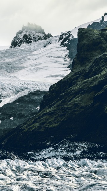 Image headland, landform, glacier, ocean, sea