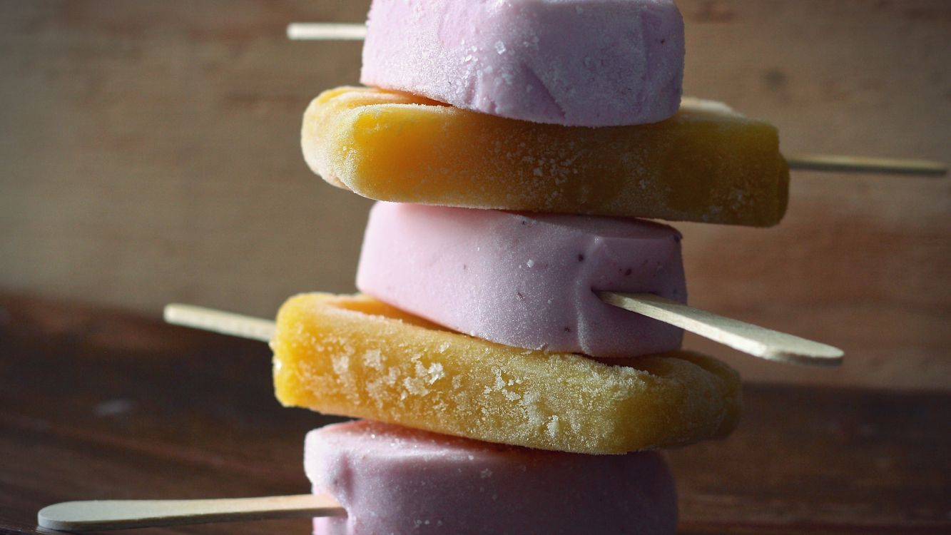 blue ice cream on stick