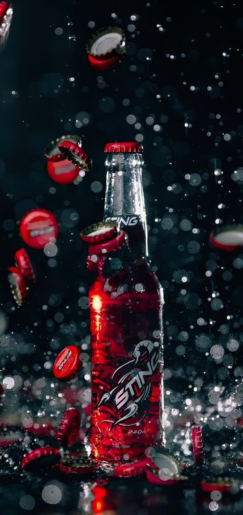 plastic bottle, carbonated drink, glass bottle, bottle, liquid