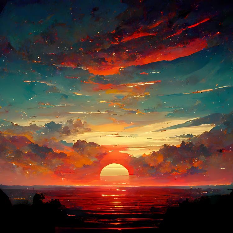 气氛, 余辉, 性质, 自然景观, 橙色 壁纸 4096x4096 允许