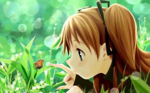 Image brown haired girl anime character