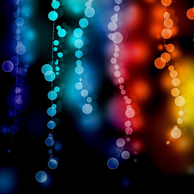 Luces Bokeh Naranjas y Amarillas. Wallpaper in 3000x3000 Resolution