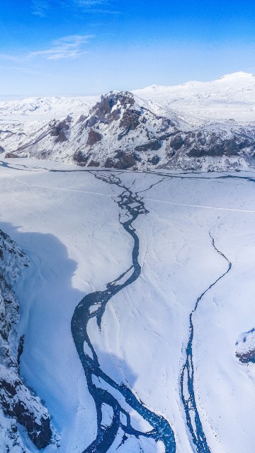 Image mountain, mountain range, mountainous landforms, snow, glacial landform