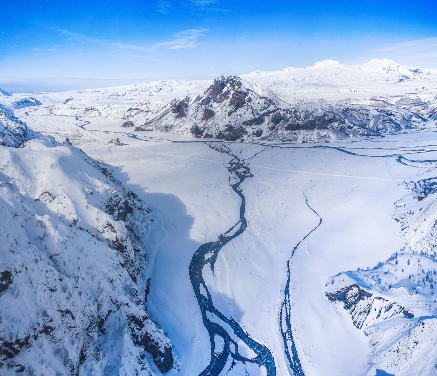 mountain, mountain range, mountainous landforms, snow, glacial landform