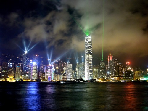 Image city skyline during night time