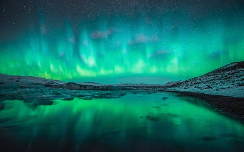 Image aurora, nature, green, atmosphere, water