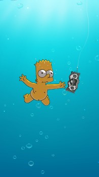 Kostenlose Hintergrundbilder Nirwana, Bart Simpson, Nevermind, Telefon