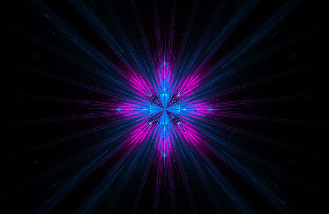 purple and blue light in dark room