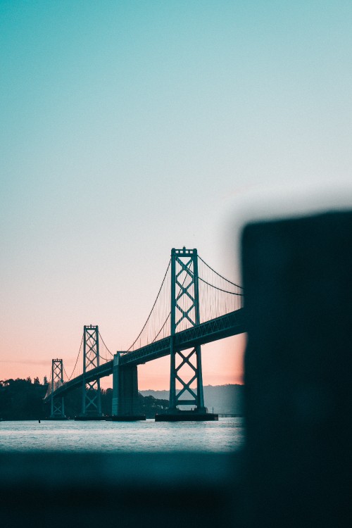 Image bridge over body of water