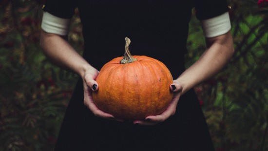 Image person holding pumpkin during daytime