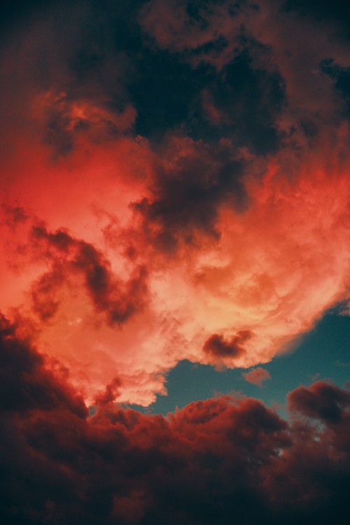 Image cloud, afterglow, red, daytime, orange