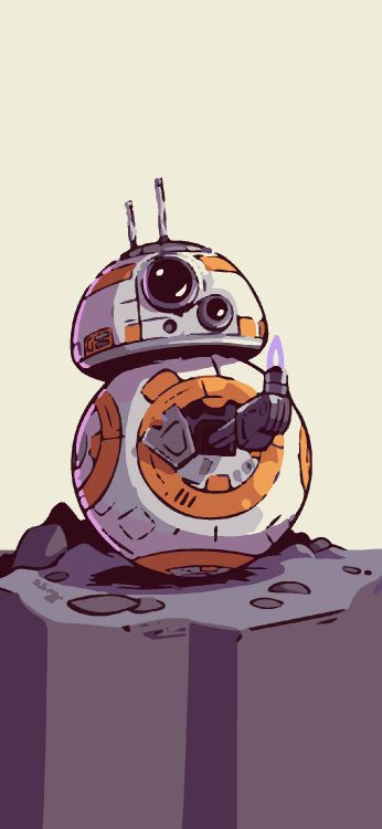 Star Wars, The Mandalorian, Illustration, BB-8, Zeichnung. Wallpaper in 1205x2609 Resolution