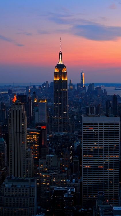 new york, cloud, skyscraper, building, daytime