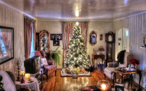 Image Christmas Day, room, living room, christmas tree, interior design