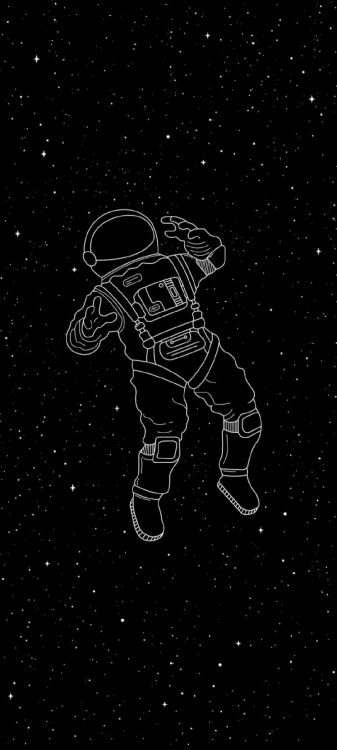 Astronaut, Amoled, Schwarzer Ästhetischer Raum, Raum, Ästhetik. Wallpaper in 1080x2400 Resolution