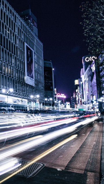 Image time lapse photography of city street during night time