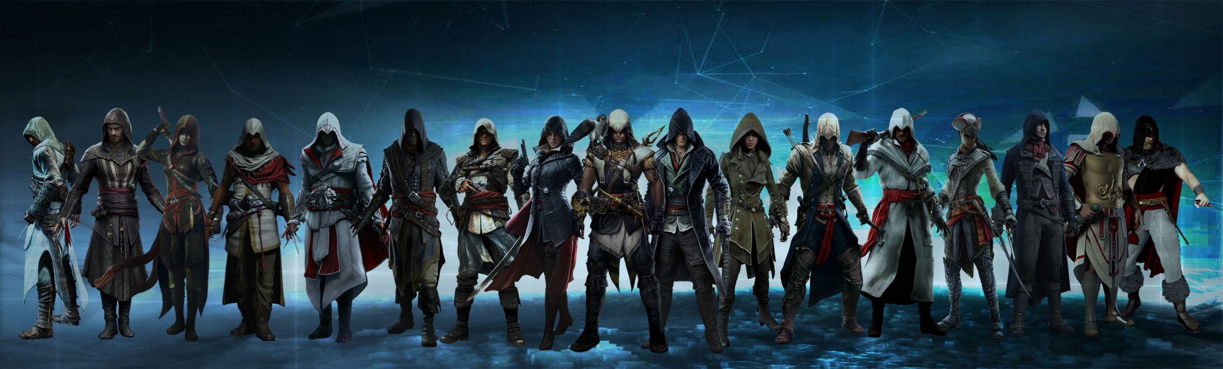 Assassins Creed Orígenes, Fan Art, Arte, Armadura, Concepto de Arte. Wallpaper in 3840x1160 Resolution