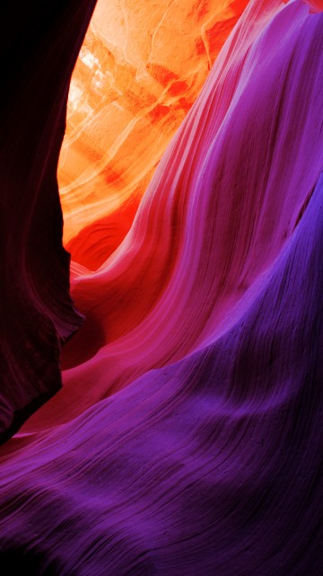 Image antelope canyon, canyon, Slot canyon, purple, red