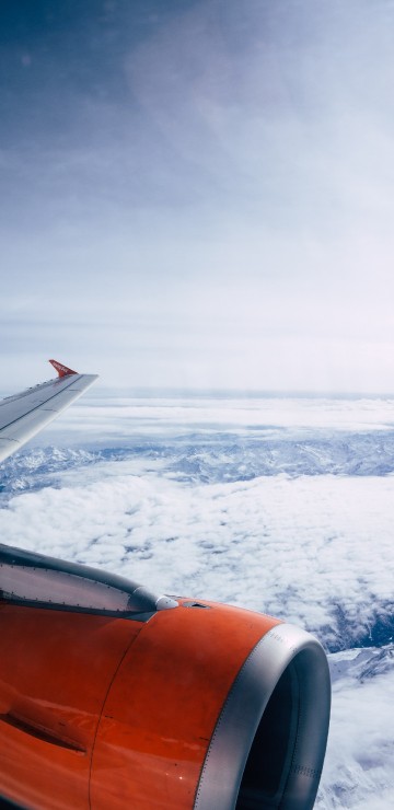 Image cloud, aircraft, jet engine, water, air travel