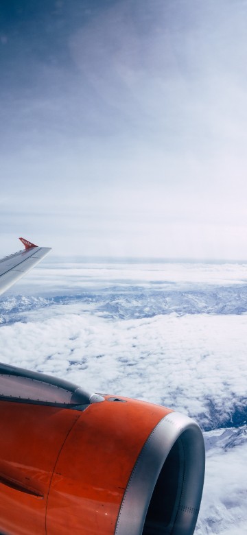 Image cloud, aircraft, jet engine, water, air travel