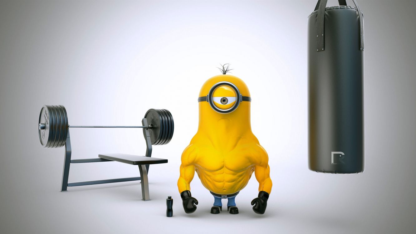 Peluche Minion Jaune et Noir. Wallpaper in 3840x2160 Resolution