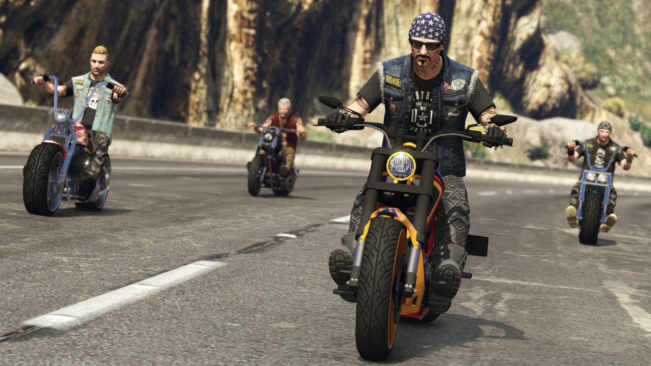 Grand Theft Auto v, Grand Theft Auto Online, Rockstar Games, Motorrad, Motorradfahren. Wallpaper in 3840x2160 Resolution