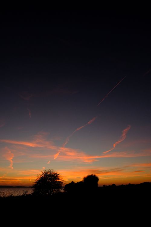 sunset, dawn, evening, afterglow, cloud