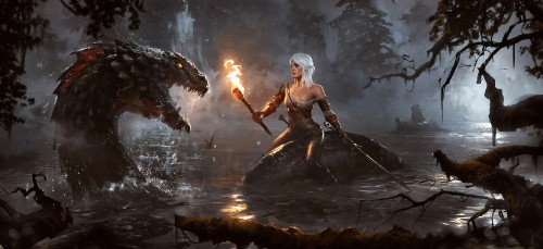 Image demon, Digital compositing, mythology, pc game, woman warrior