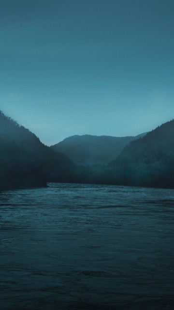 Image body of water, nature, blue, water, highland