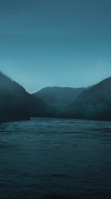 Image body of water, nature, blue, water, highland